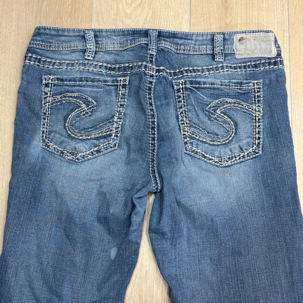 Silver Jeans Co Aiko Mid Boot Blue Denim Jeans W33 L33 L83717SAI240 Medium‎ Wash - Picture 6 of 11